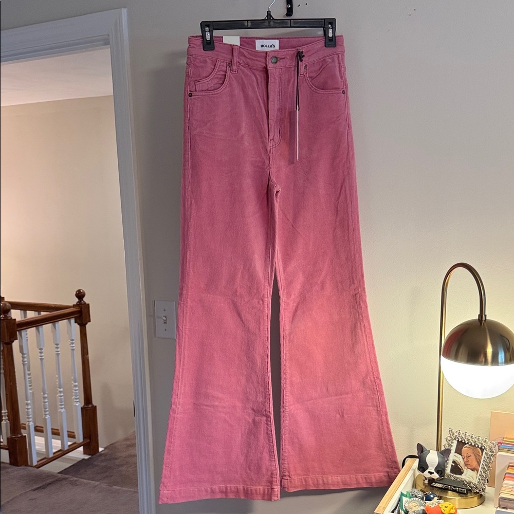 ROLLA'S Pink Corduroy Boot Cut Pants